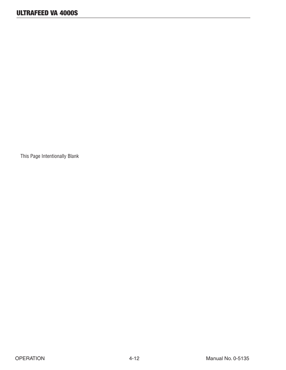 Ultrafeed va 4000s | Tweco VA 4000S Ultra-Feed User Manual | Page 38 / 58