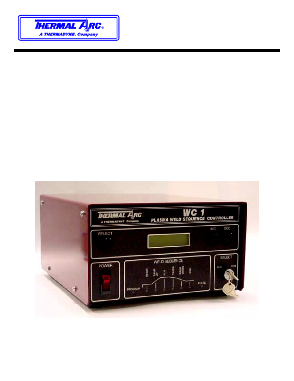Tweco WC 1 Weld Sequence Controlle User Manual | 35 pages