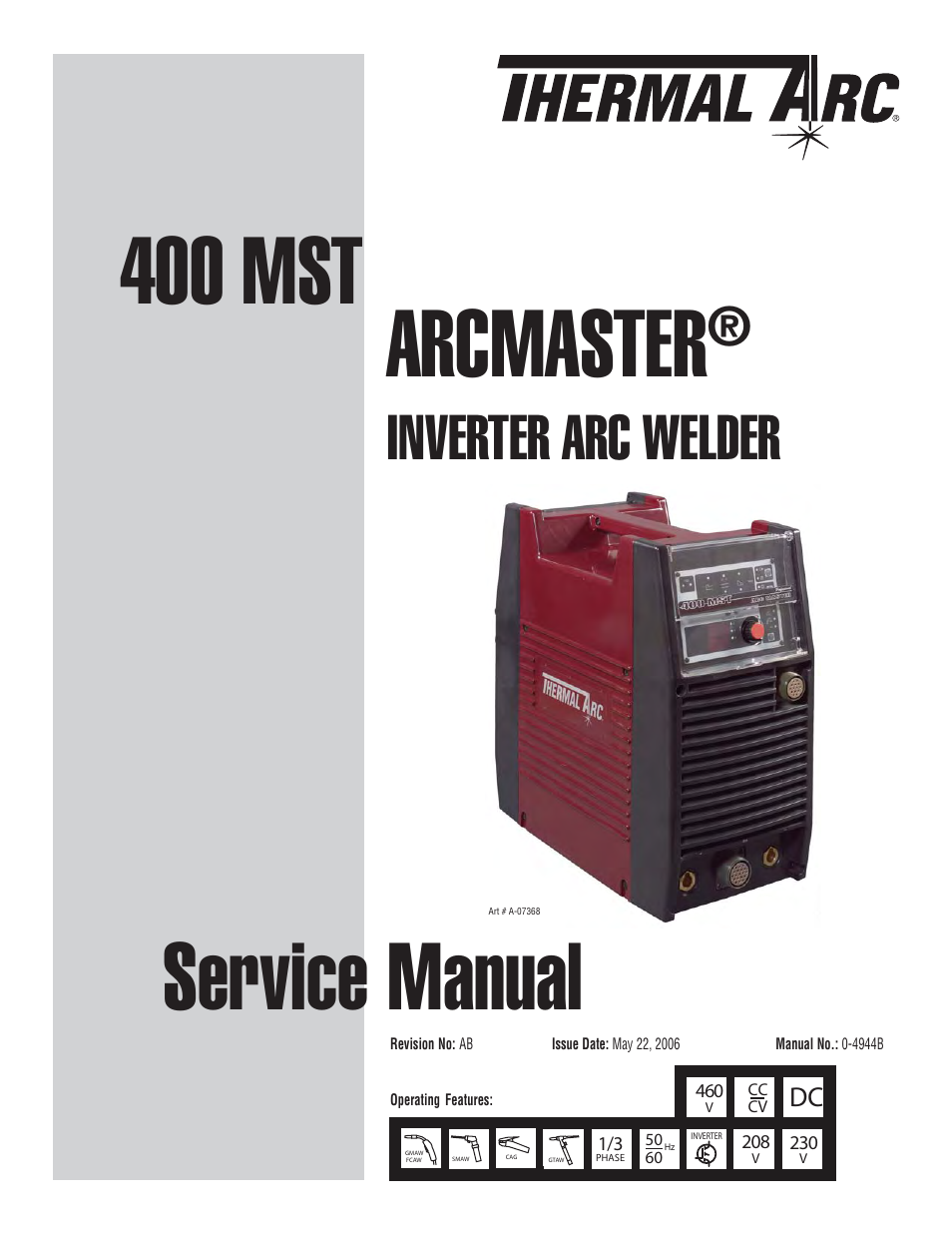 Tweco 400 MST Arc Master User Manual | 102 pages