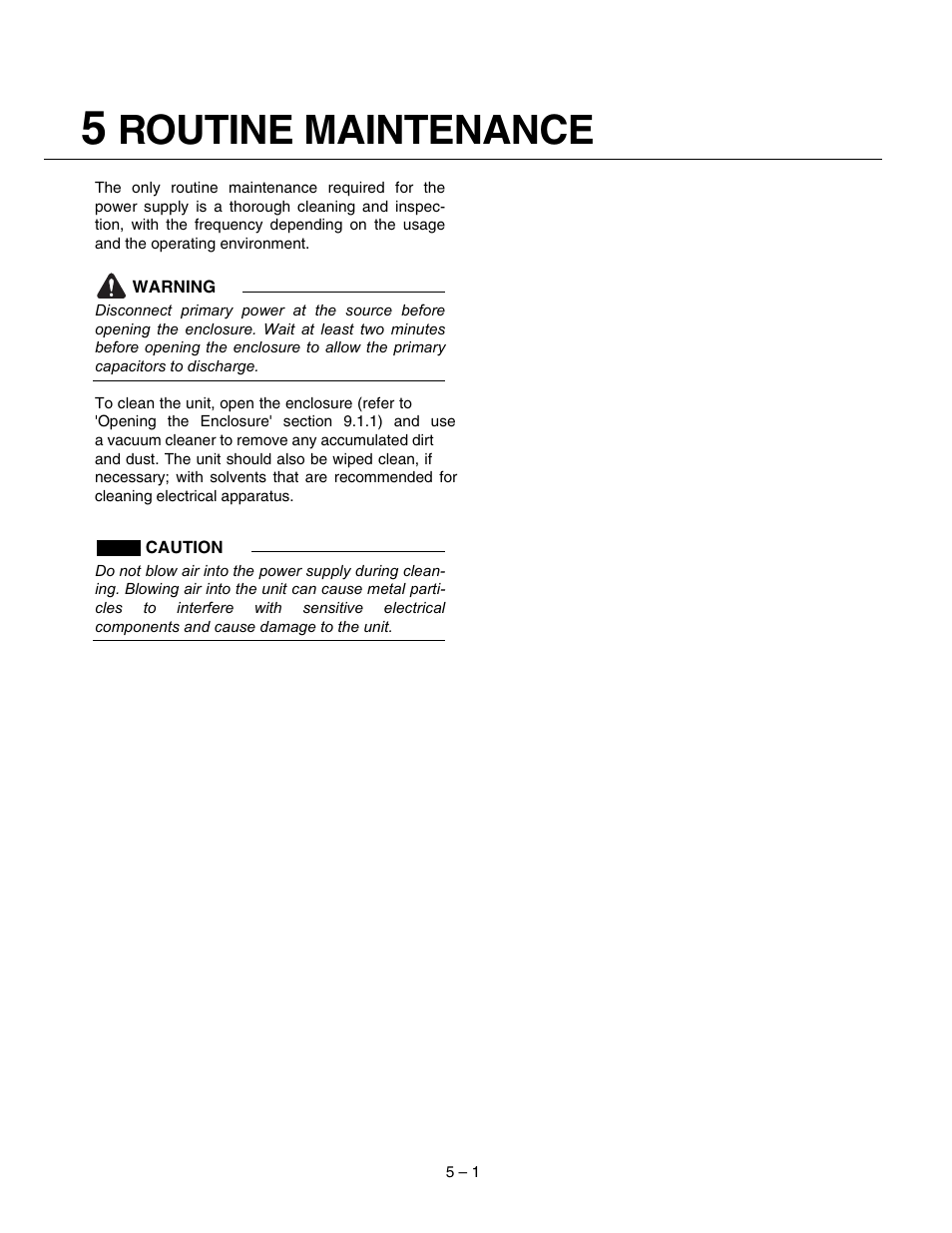 Routine maintenance | Tweco 400 MST Arc Master User Manual | Page 27 / 102