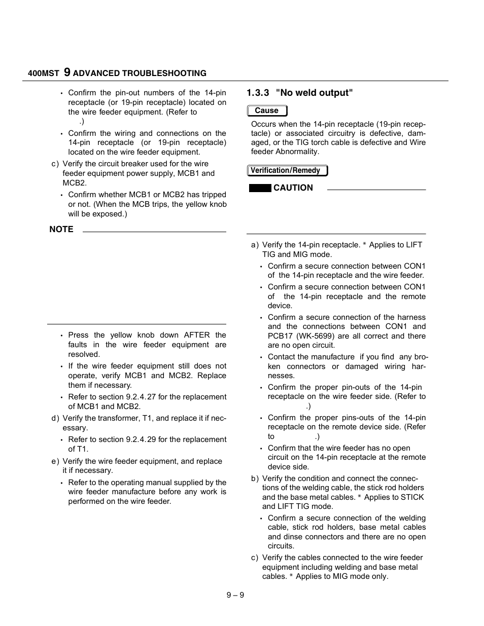 Tweco 400 MST Arc Master User Manual | Page 46 / 102