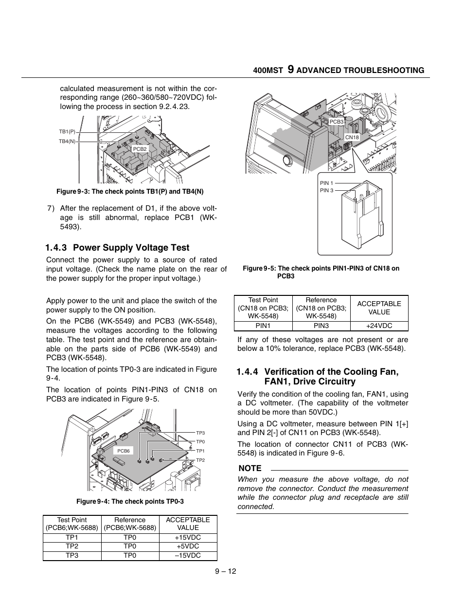 3 power supply voltage test | Tweco 400 MST Arc Master User Manual | Page 49 / 102