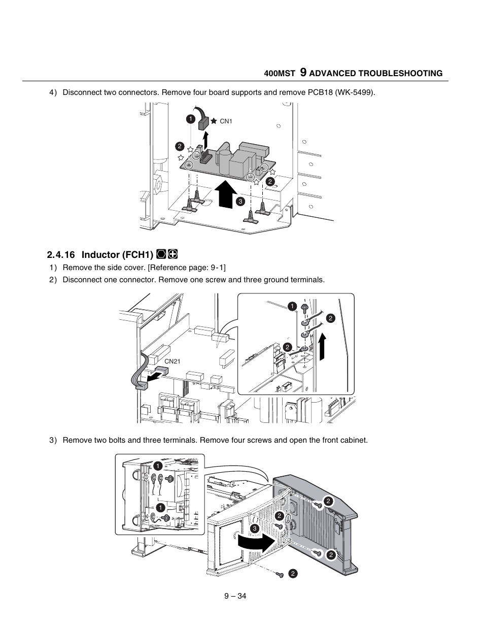 16 inductor (fch1) | Tweco 400 MST Arc Master User Manual | Page 71 / 102