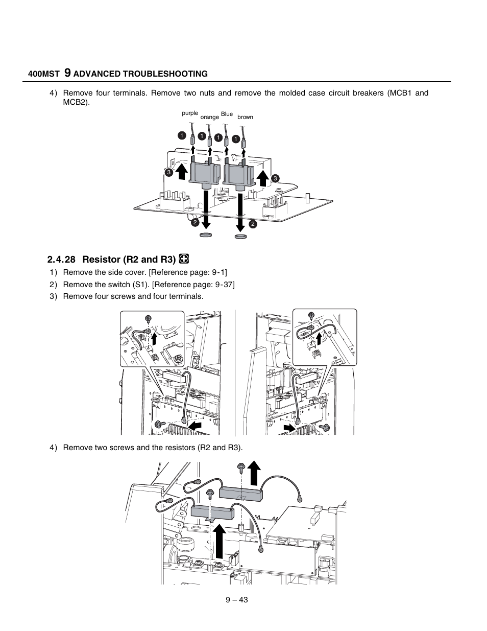 28 resistor (r2 and r3) | Tweco 400 MST Arc Master User Manual | Page 80 / 102