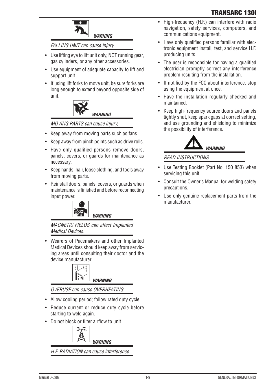 Transarc 130i | Tweco 130i Transarc Service Manual User Manual | Page 15 / 86