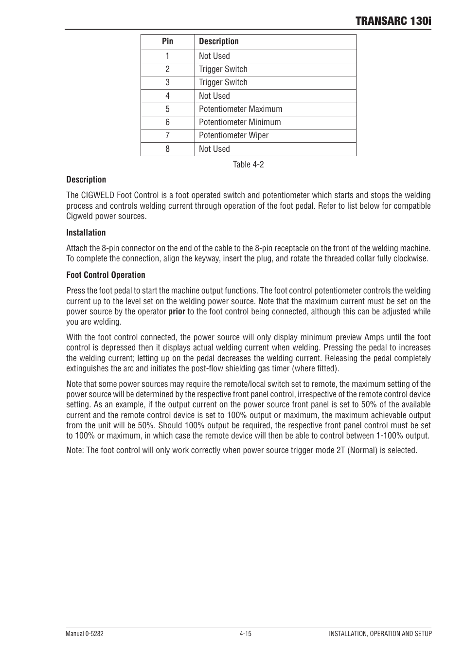 Transarc 130i | Tweco 130i Transarc Service Manual User Manual | Page 39 / 86