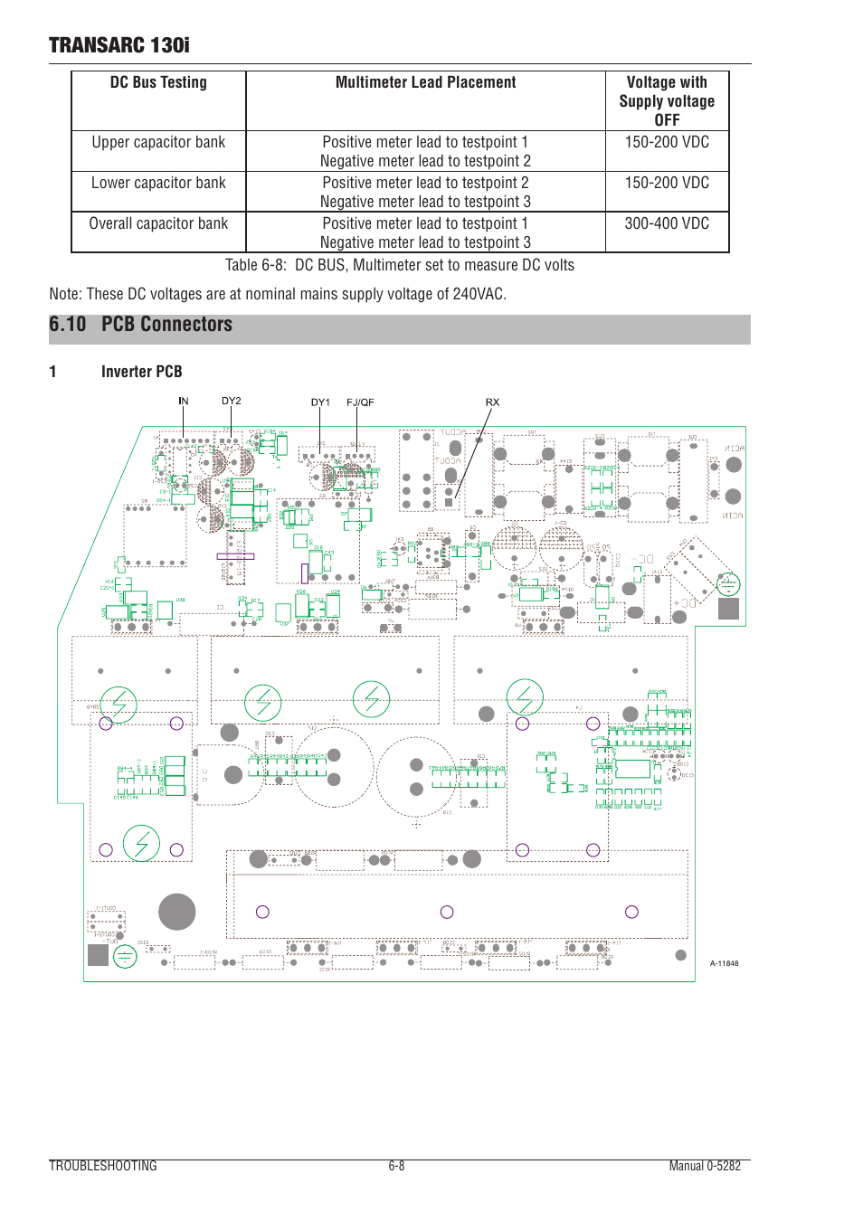 09 pcb connectors, Pcb connectors -8, Transarc 130i | 10 pcb connectors | Tweco 130i Transarc Service Manual User Manual | Page 50 / 86