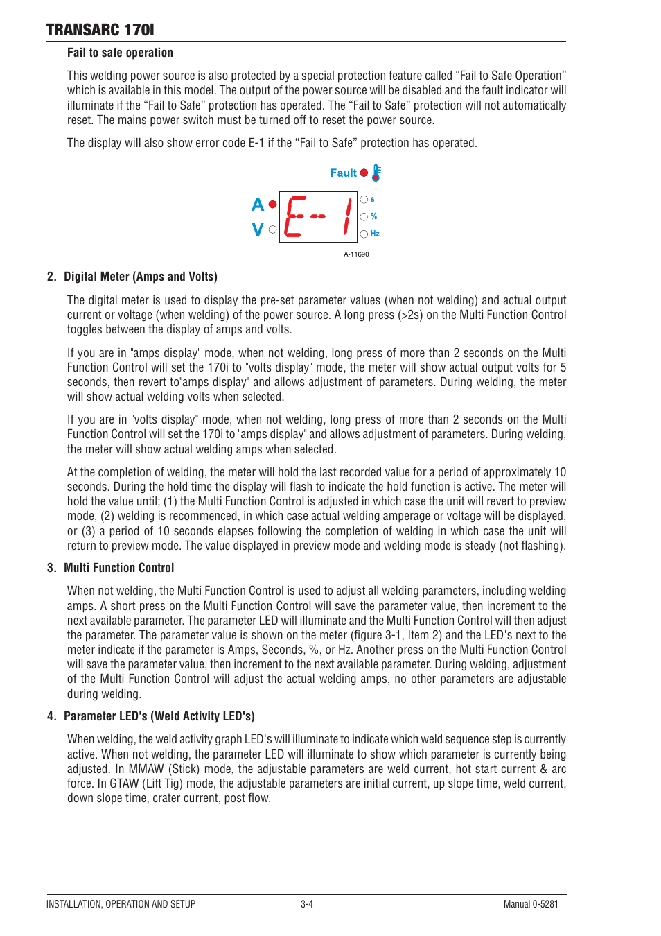 Transarc 170i | Tweco 170i Transarc User Manual | Page 22 / 72