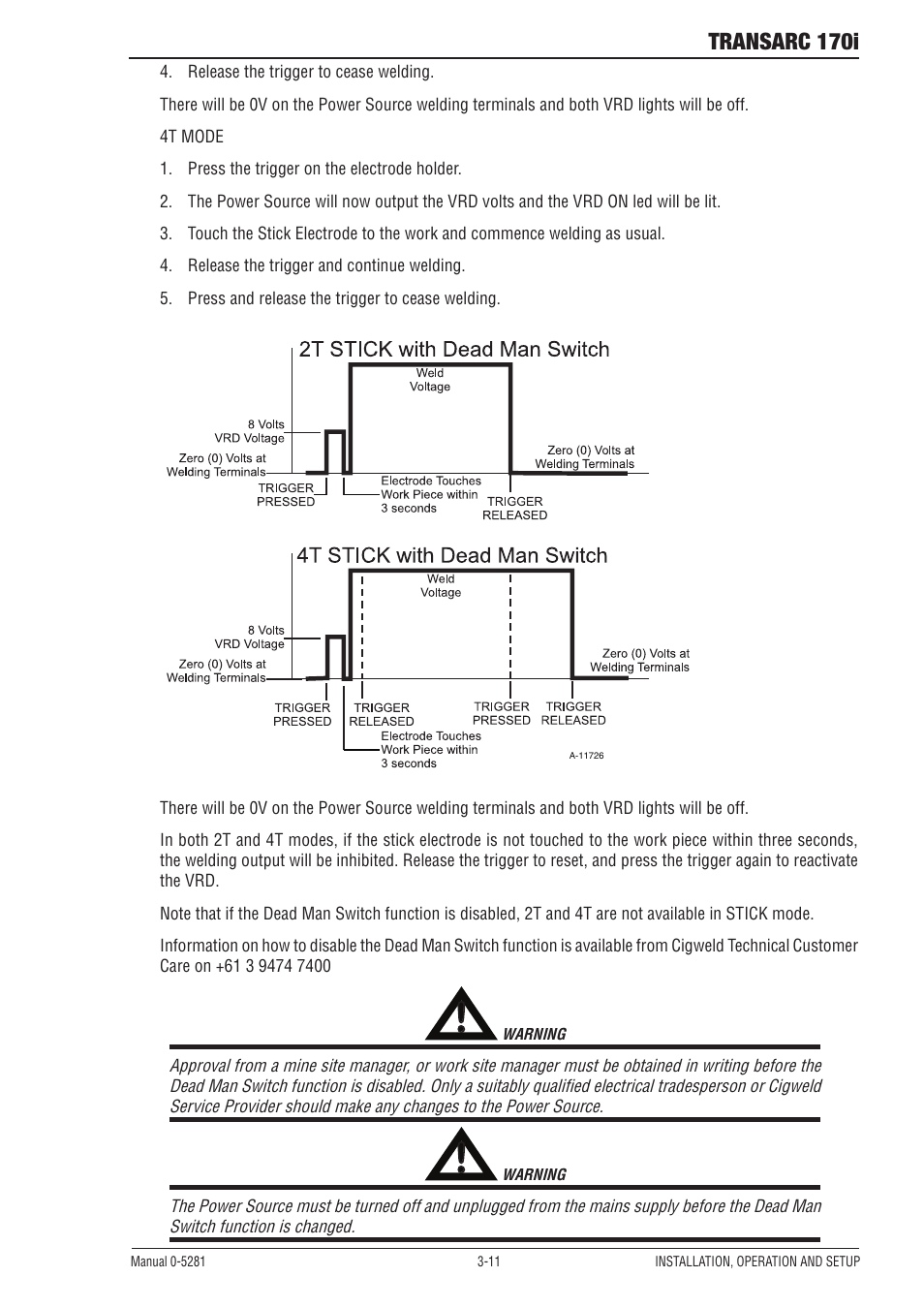 Transarc 170i | Tweco 170i Transarc User Manual | Page 29 / 72