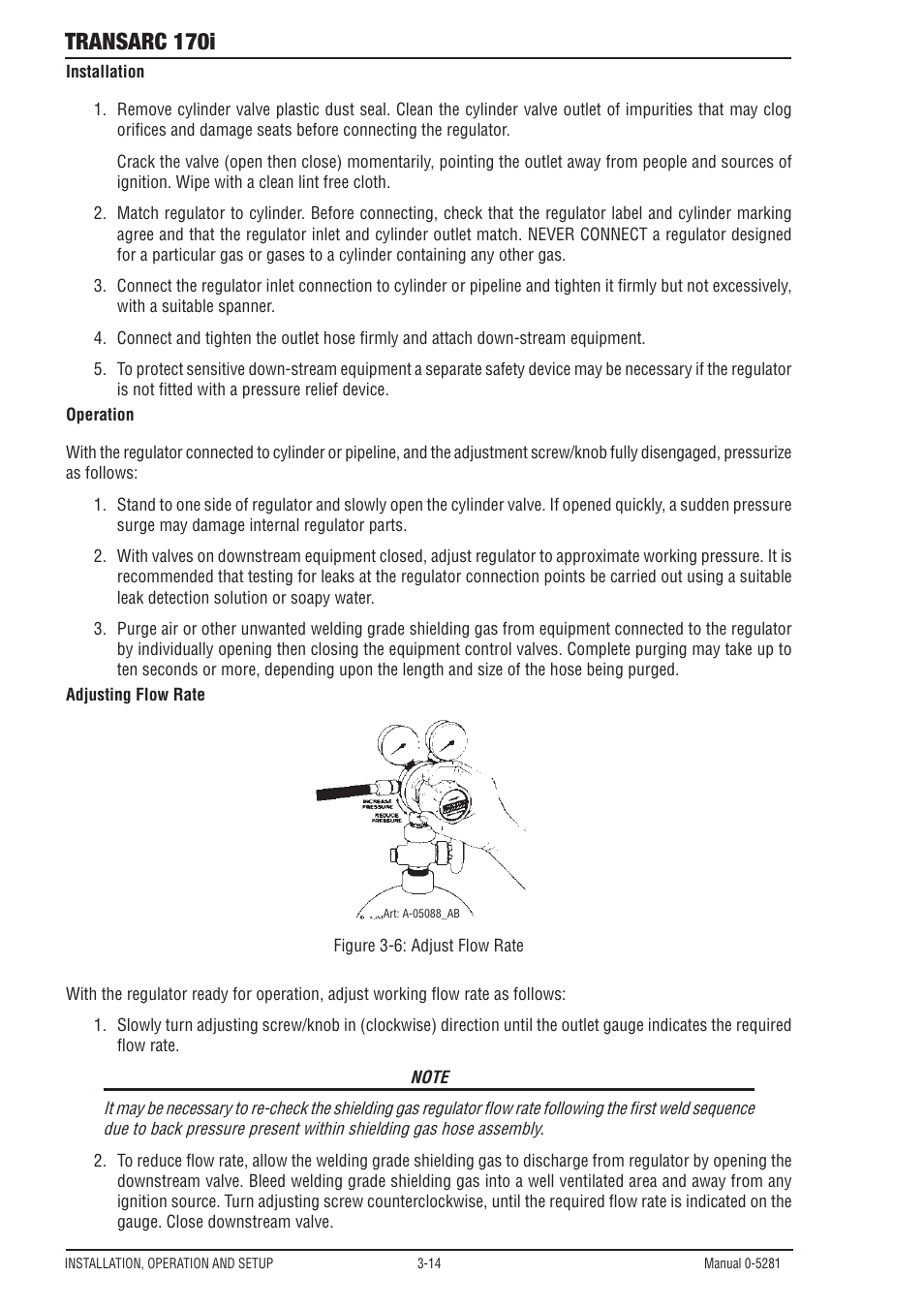 08 setup for tig (gtaw) welding, Setup for tig (gtaw) welding -15, Transarc 170i | Tweco 170i Transarc User Manual | Page 32 / 72