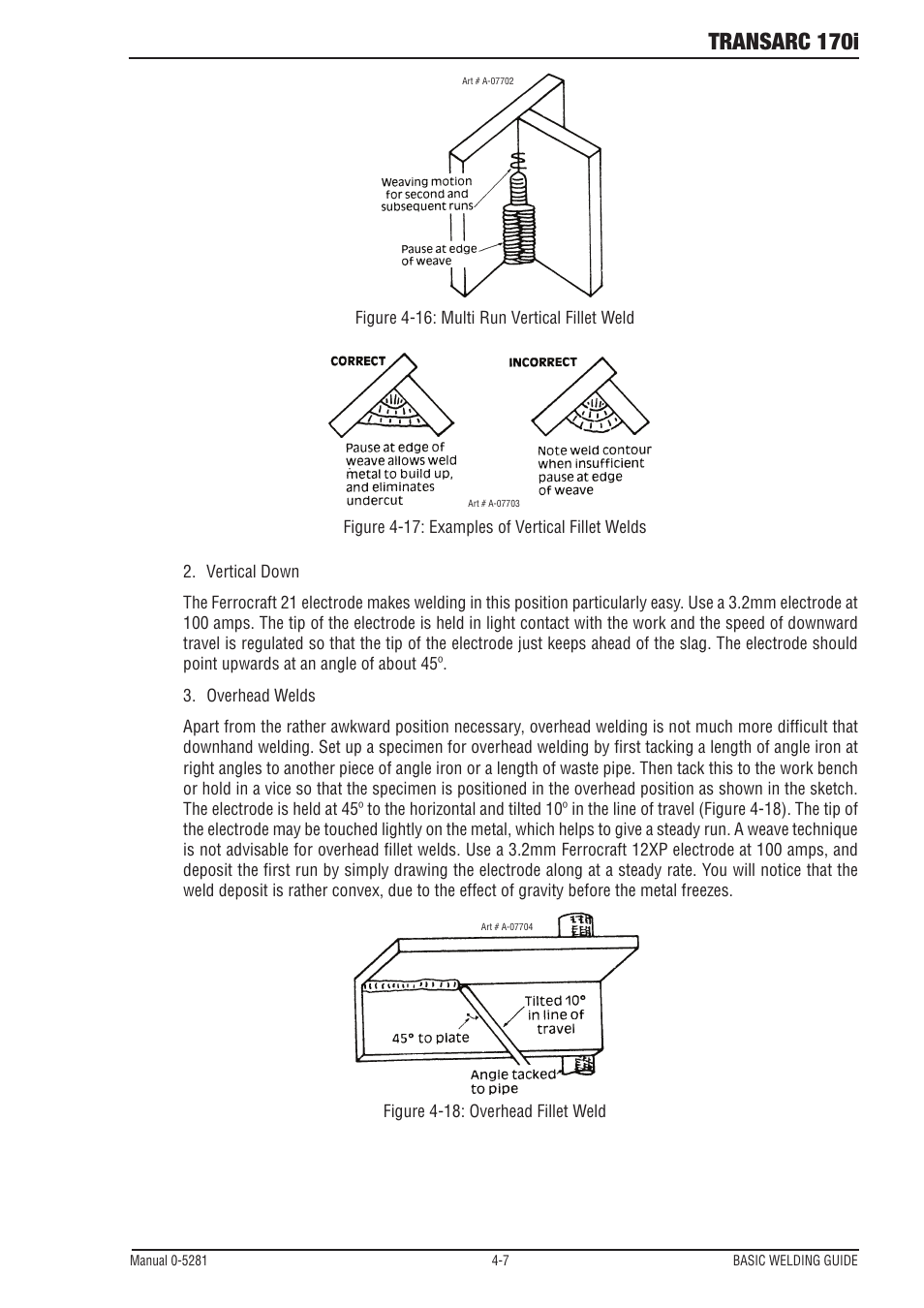 Transarc 170i | Tweco 170i Transarc User Manual | Page 43 / 72