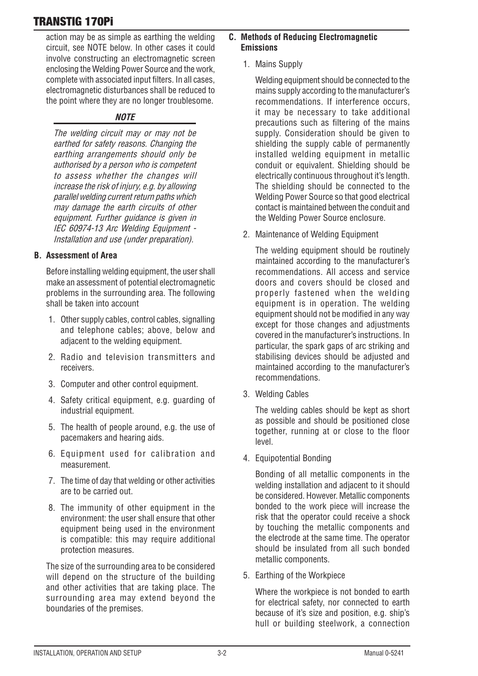 Transtig 170pi | Tweco 170Pi Transtig User Manual | Page 20 / 72