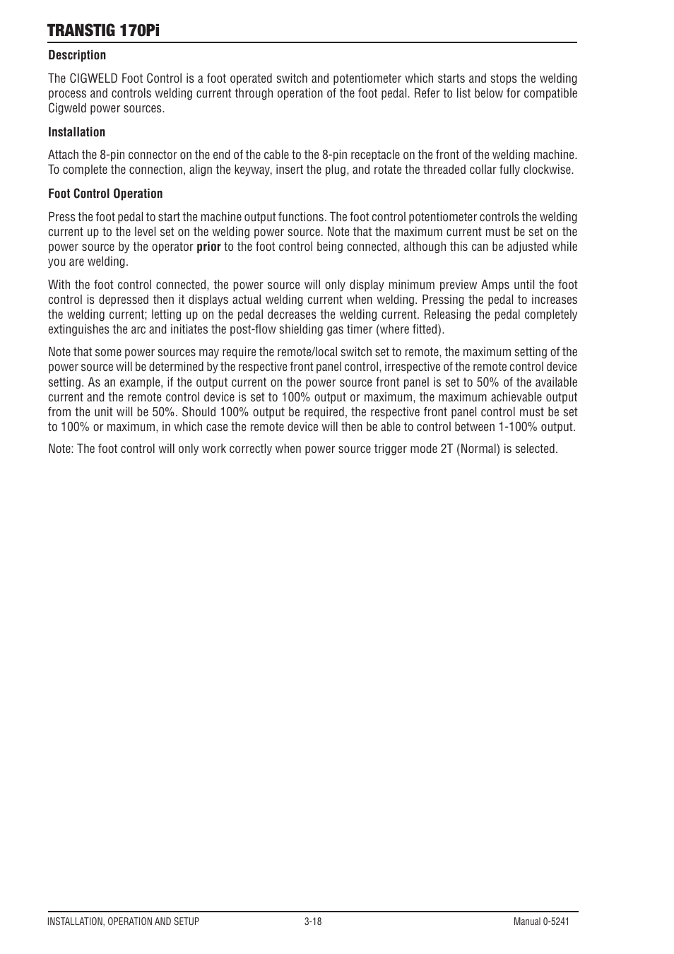 Transtig 170pi | Tweco 170Pi Transtig User Manual | Page 36 / 72