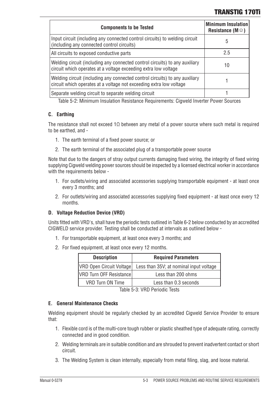 Transtig 170ti | Tweco 170Ti Transtig User Manual | Page 59 / 72