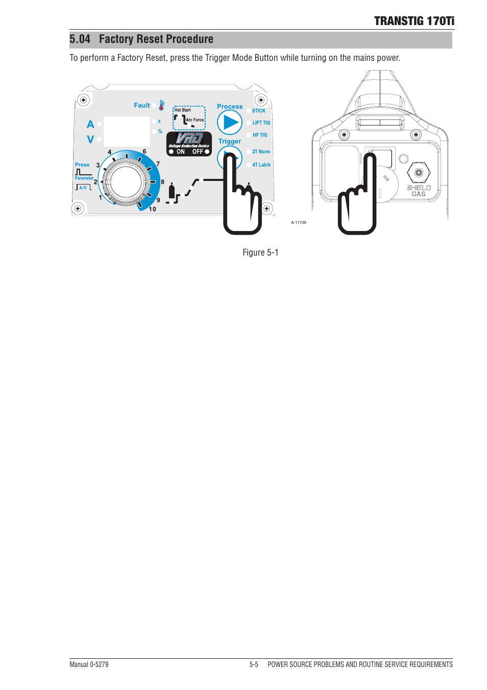 Transtig 170ti, 04 factory reset procedure | Tweco 170Ti Transtig User Manual | Page 61 / 72