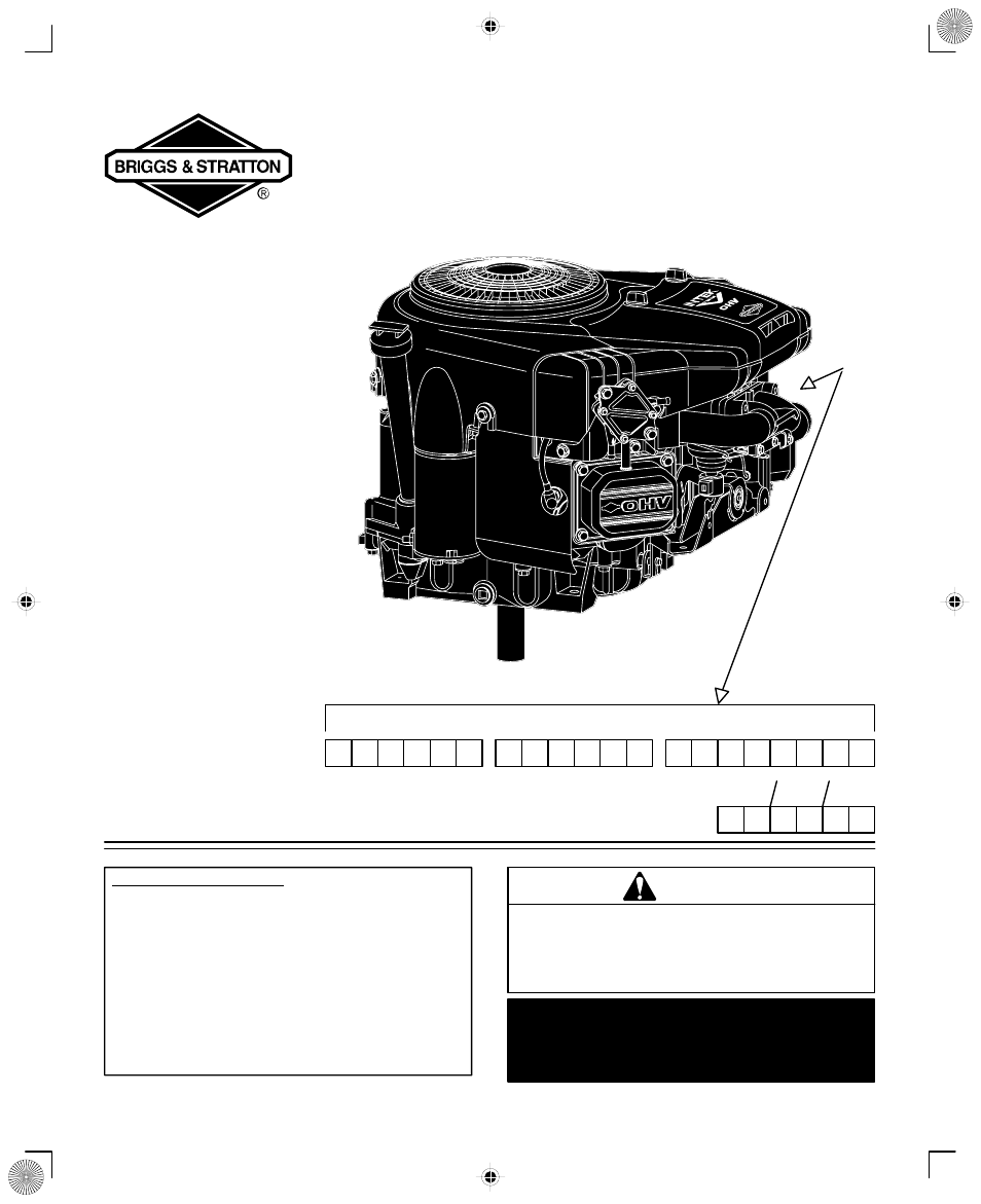 Briggs & Stratton 406700 User Manual | 20 pages