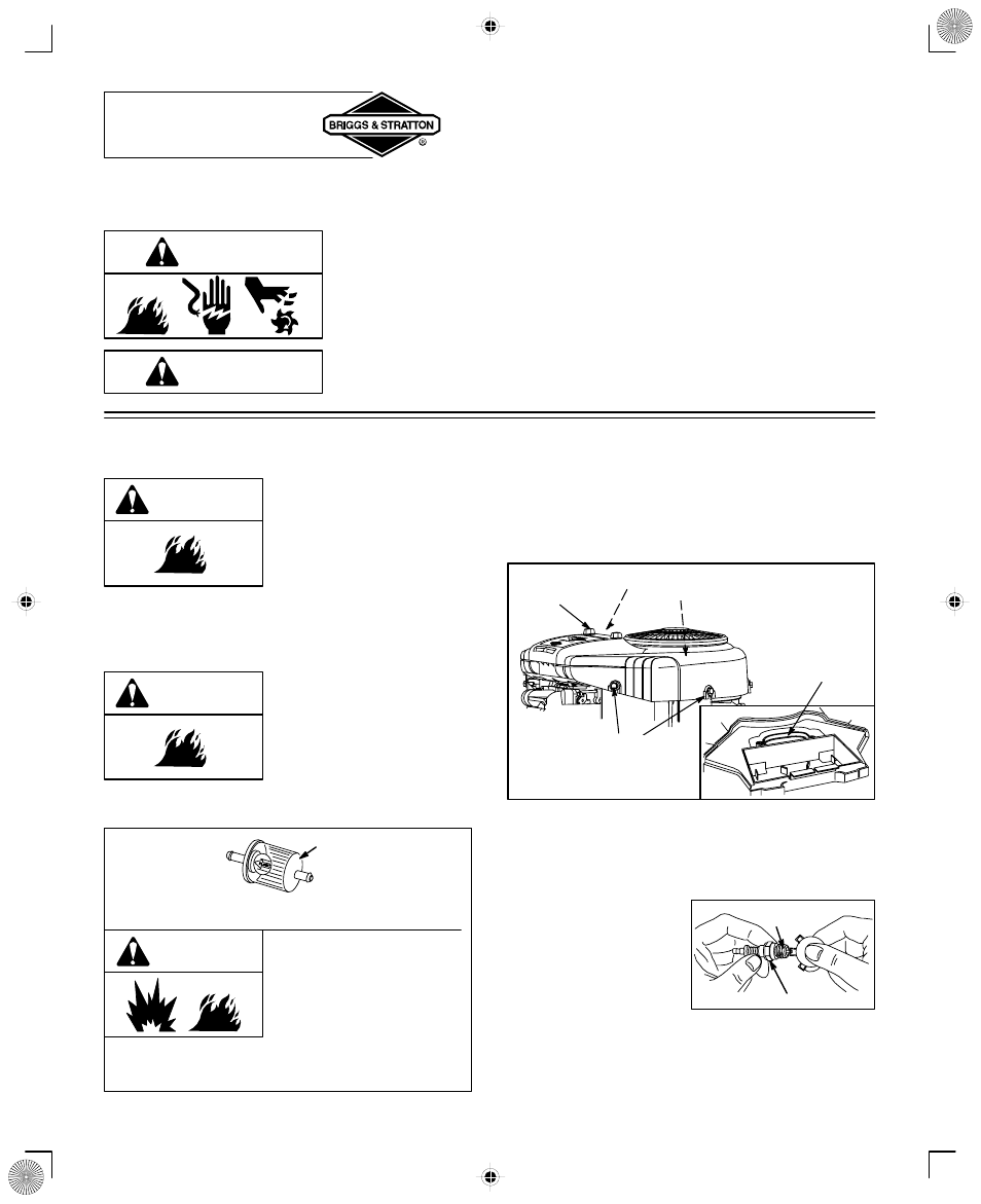 Maintenance, Engine and engine parts, Warning | Briggs & Stratton 406700 User Manual | Page 12 / 20