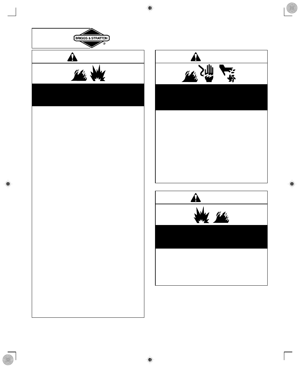 Safety, Warning | Briggs & Stratton 406700 User Manual | Page 4 / 20