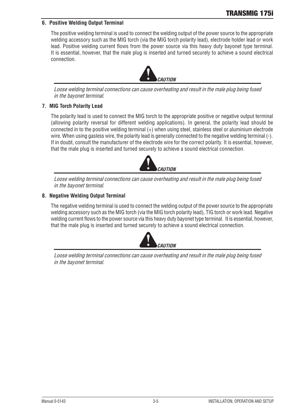 Transmig 175i | Tweco 175i Transtig User Manual | Page 23 / 80