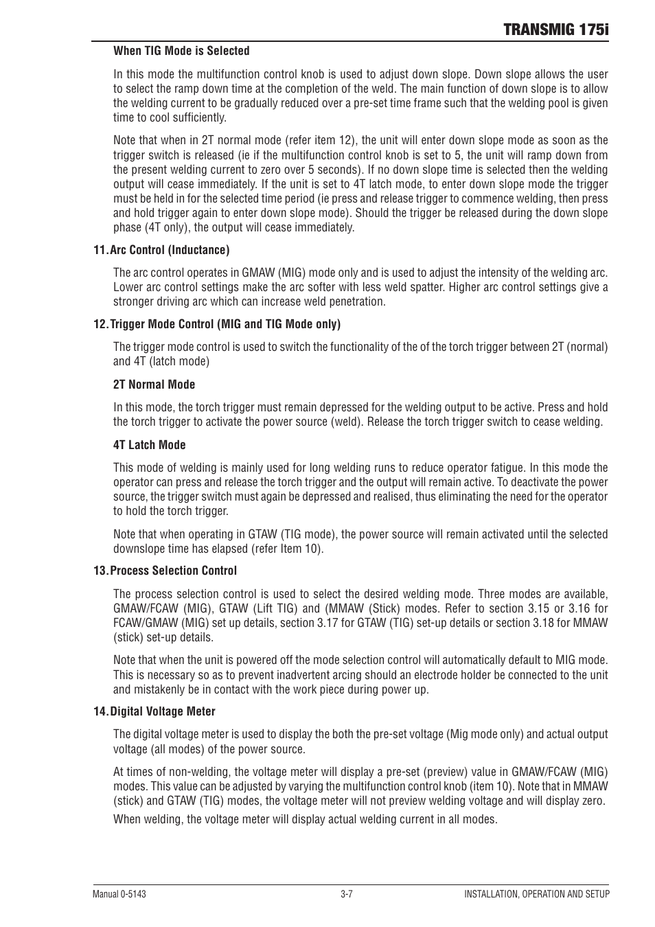 Transmig 175i | Tweco 175i Transtig User Manual | Page 25 / 80