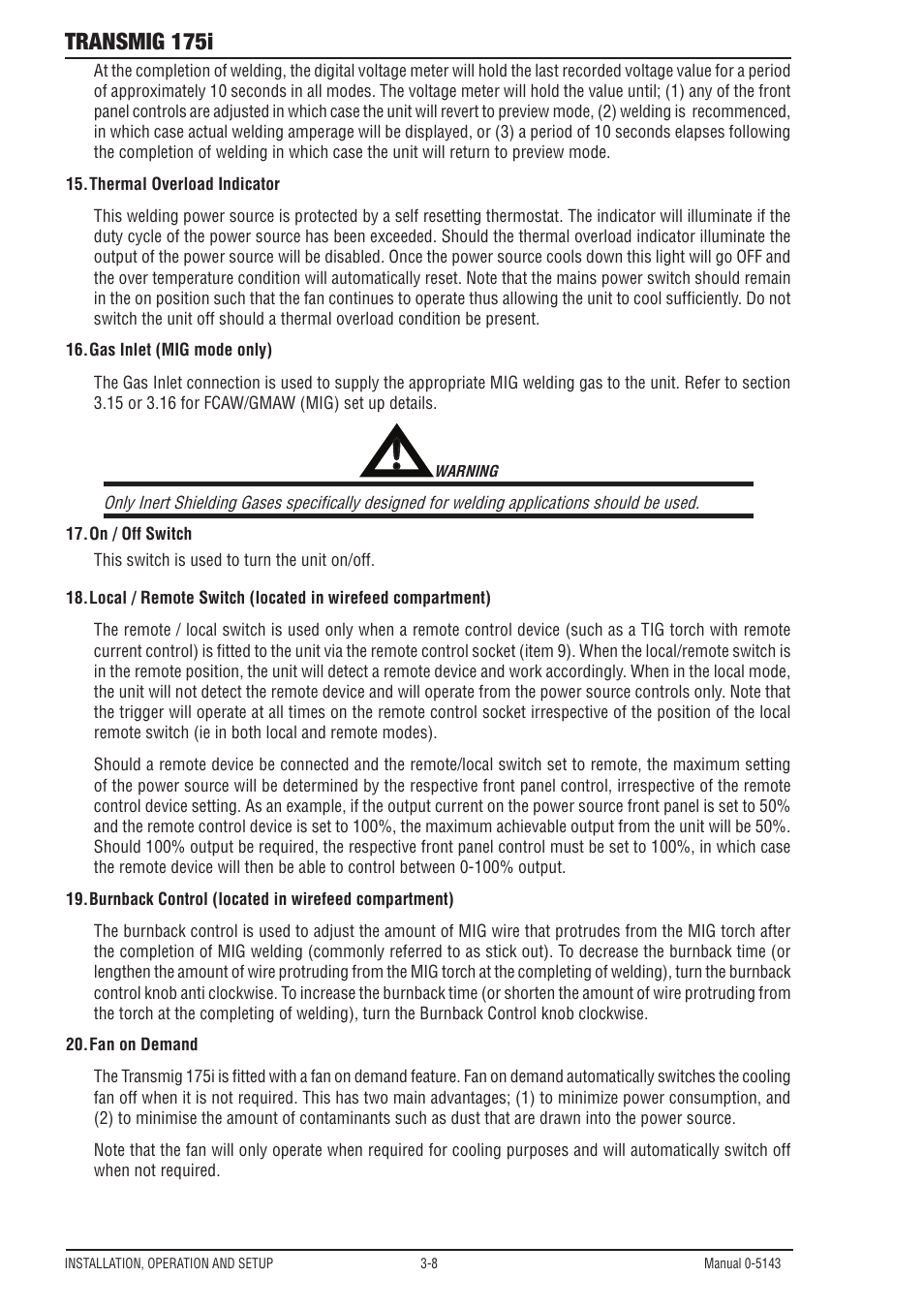 Transmig 175i | Tweco 175i Transtig User Manual | Page 26 / 80