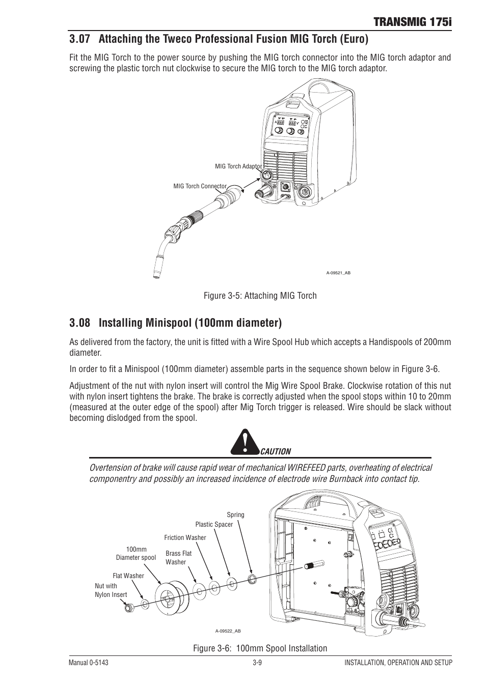 08 installing minispool (100mm diameter), Transmig 175i | Tweco 175i Transtig User Manual | Page 27 / 80