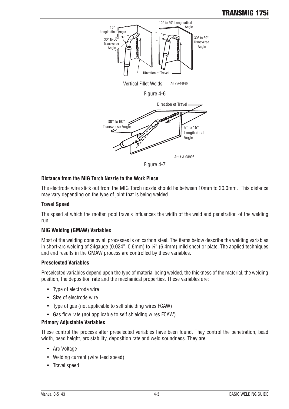 Transmig 175i, Overhead weld | Tweco 175i Transtig User Manual | Page 41 / 80