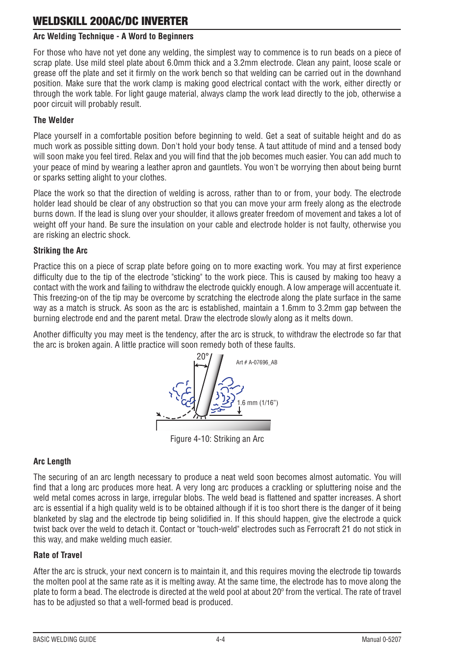 Weldskill 200ac/dc inverter | Tweco 200DC Inverter Arc Welding Machine User Manual | Page 40 / 68