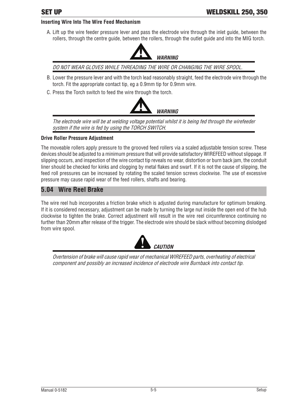 Tweco 350 4R Wirefeeder User Manual | Page 37 / 66
