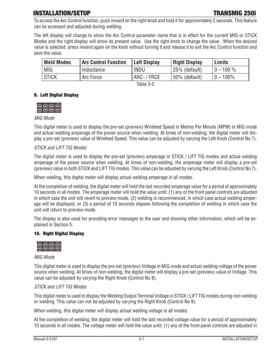 Installation/setup transmig 250i | Tweco 250i Transmig Inverter User Manual | Page 25 / 100