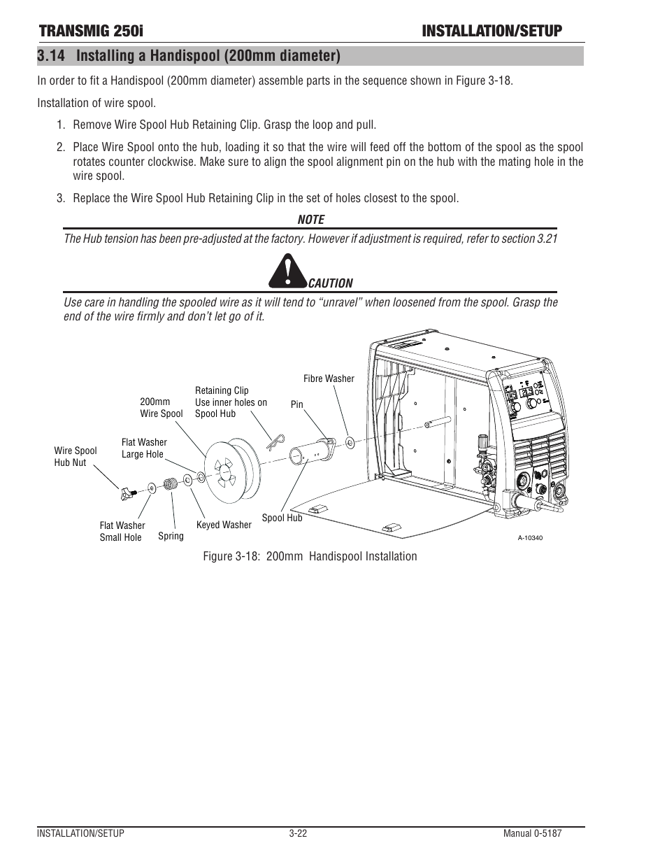 Transmig 250i installation/setup | Tweco 250i Transmig Inverter User Manual | Page 40 / 100