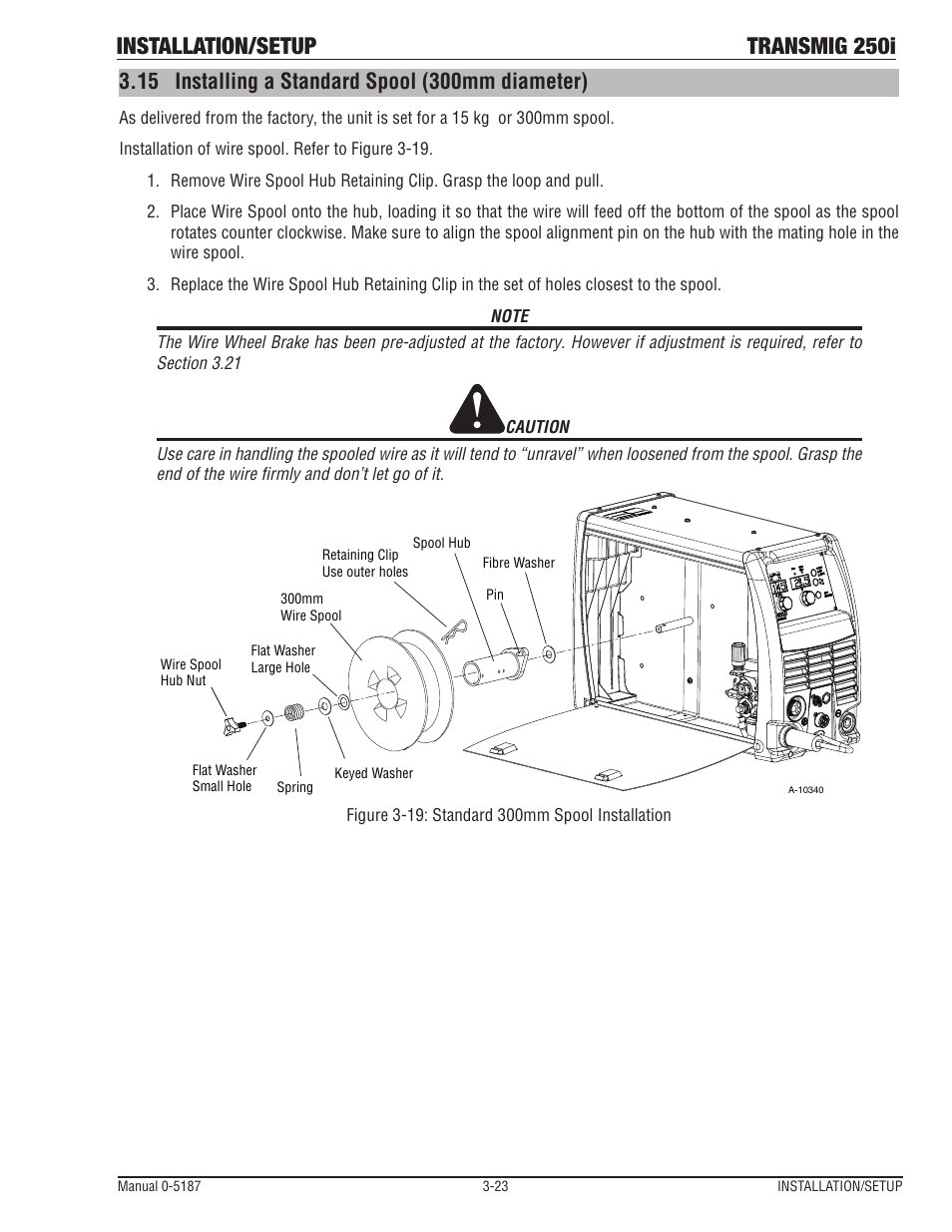 Installation/setup transmig 250i | Tweco 250i Transmig Inverter User Manual | Page 41 / 100