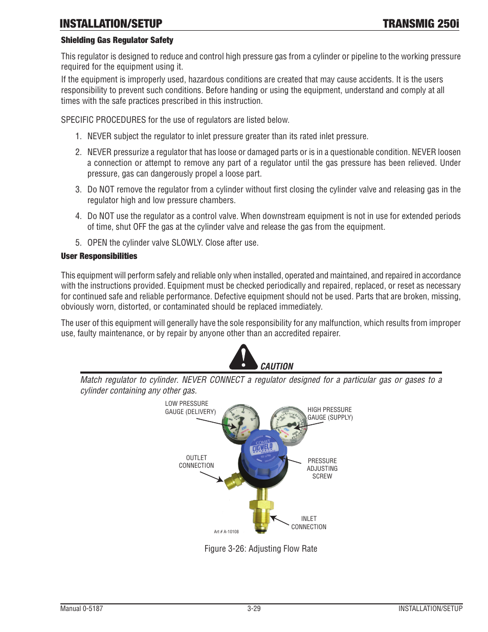 Installation/setup transmig 250i | Tweco 250i Transmig Inverter User Manual | Page 47 / 100