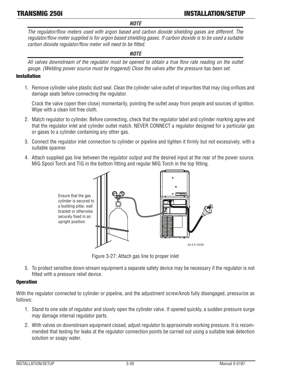 Transmig 250i installation/setup | Tweco 250i Transmig Inverter User Manual | Page 48 / 100