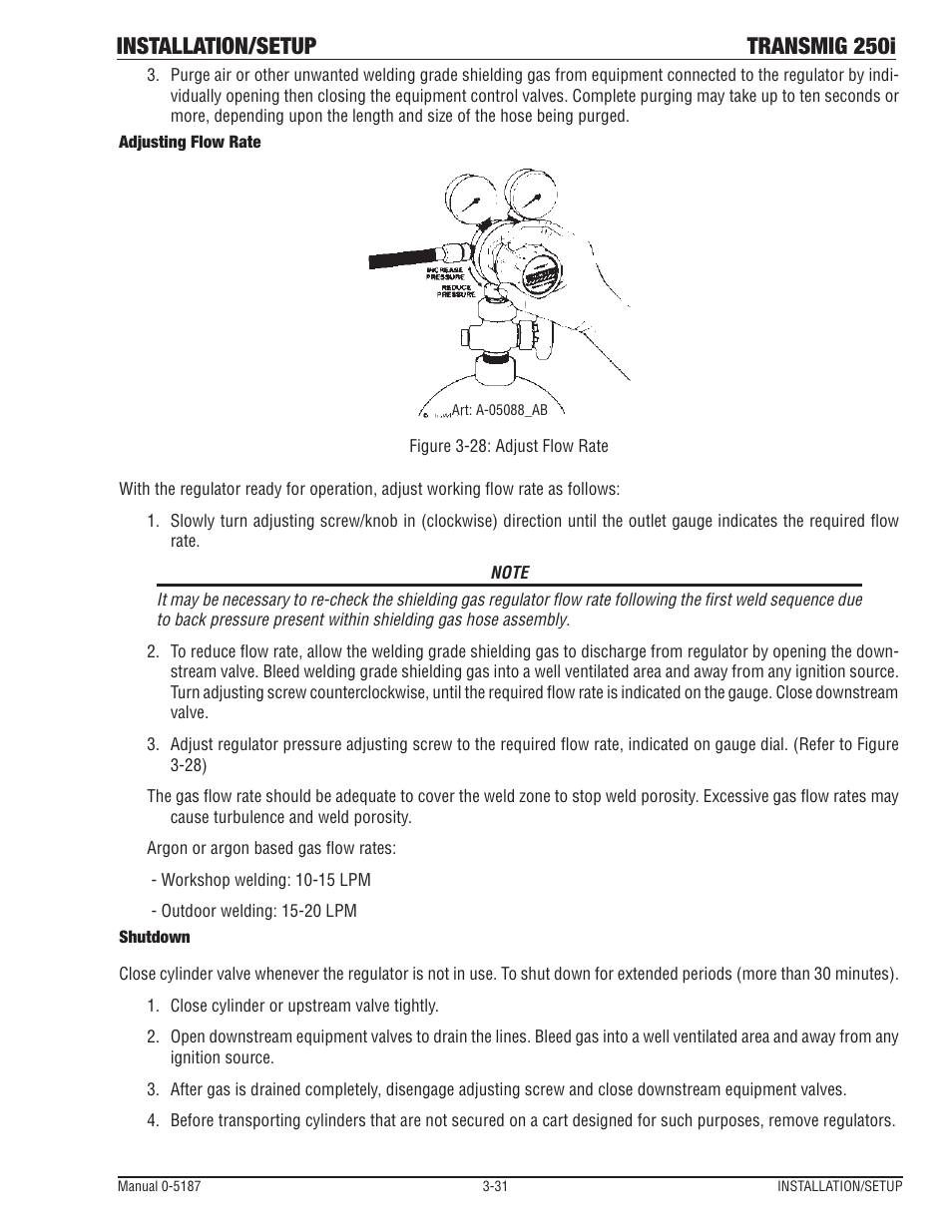 Installation/setup transmig 250i | Tweco 250i Transmig Inverter User Manual | Page 49 / 100