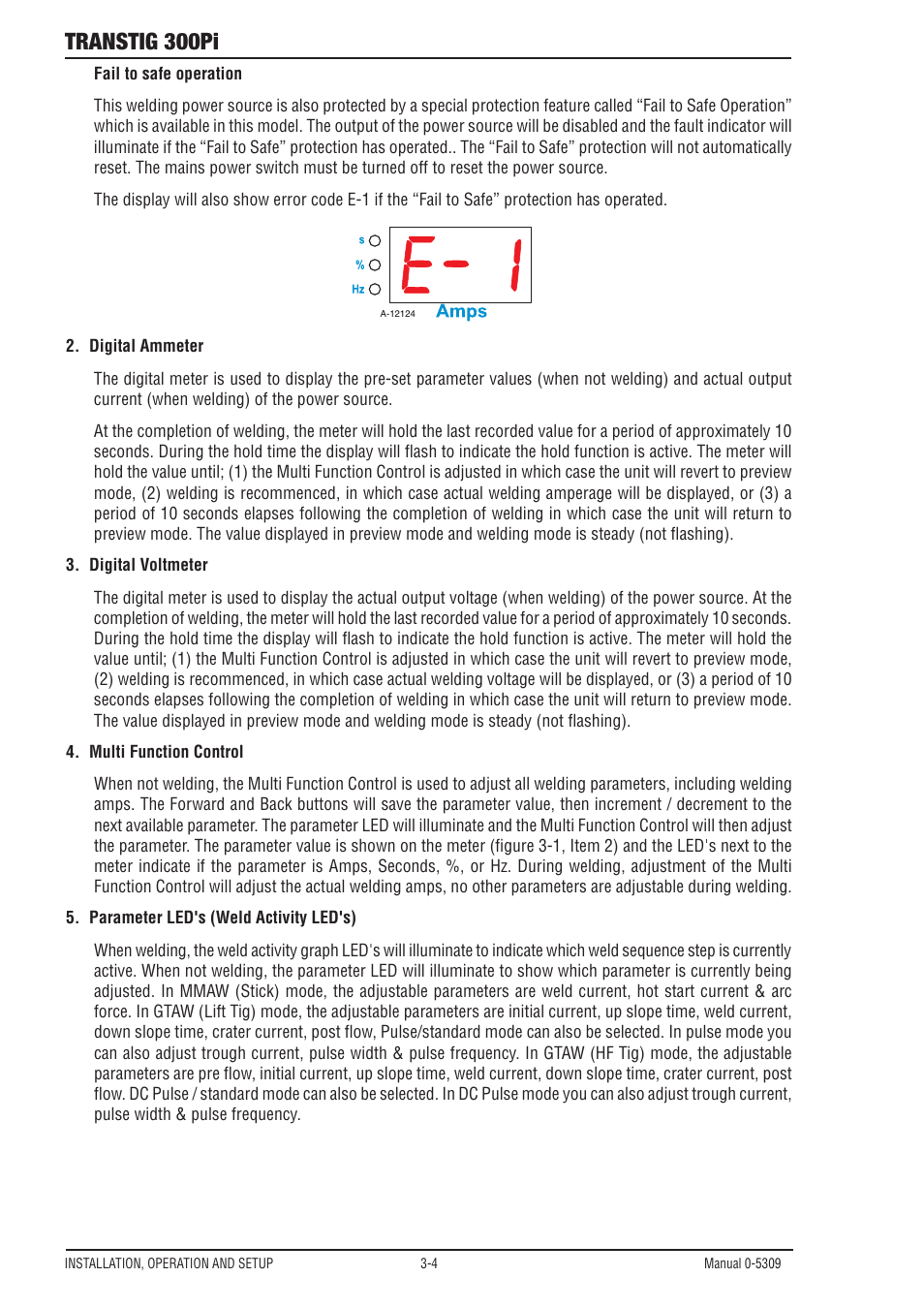 Transtig 300pi | Tweco 300Pi Transtig Welding Inverter User Manual | Page 22 / 72