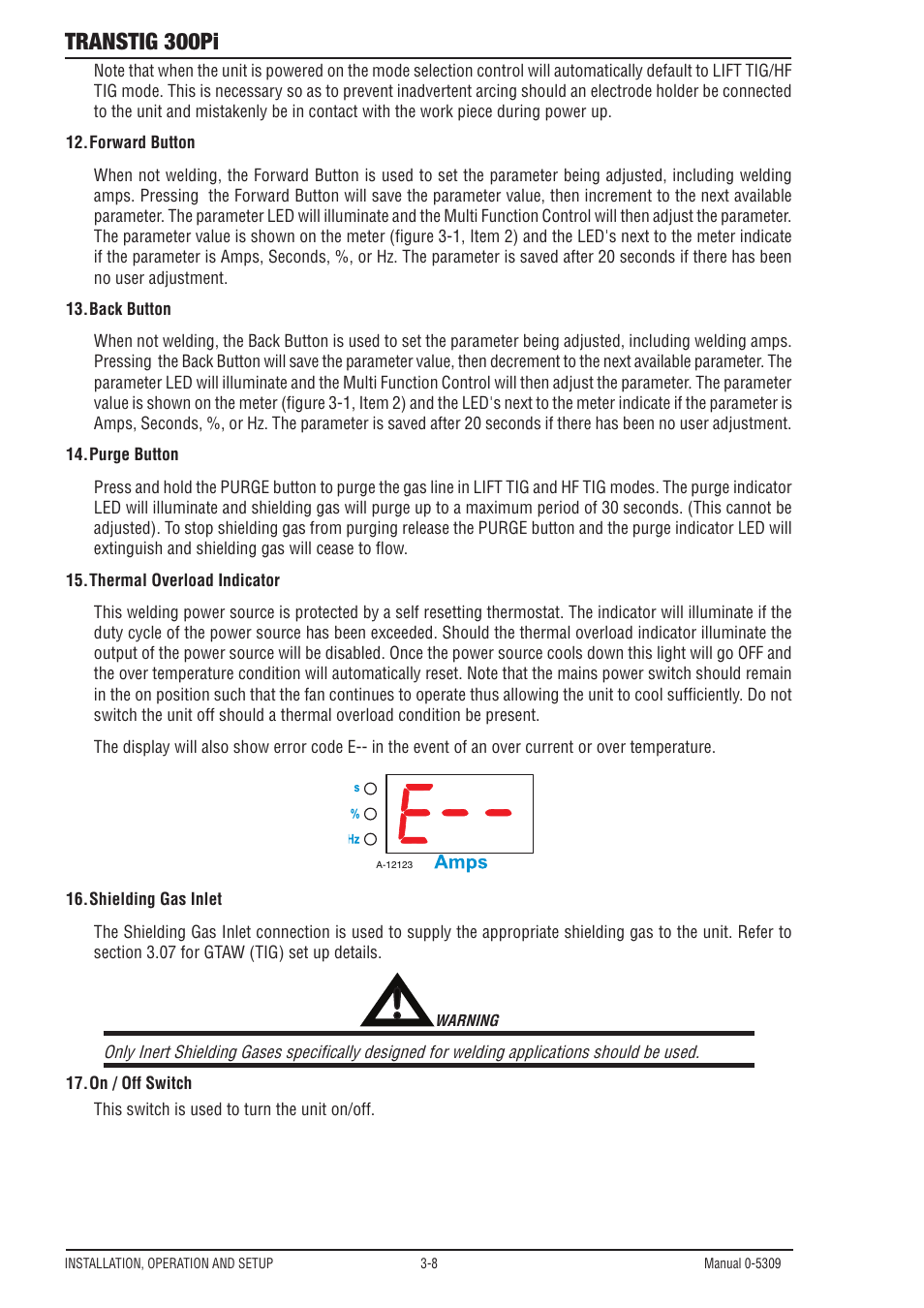 Transtig 300pi | Tweco 300Pi Transtig Welding Inverter User Manual | Page 26 / 72