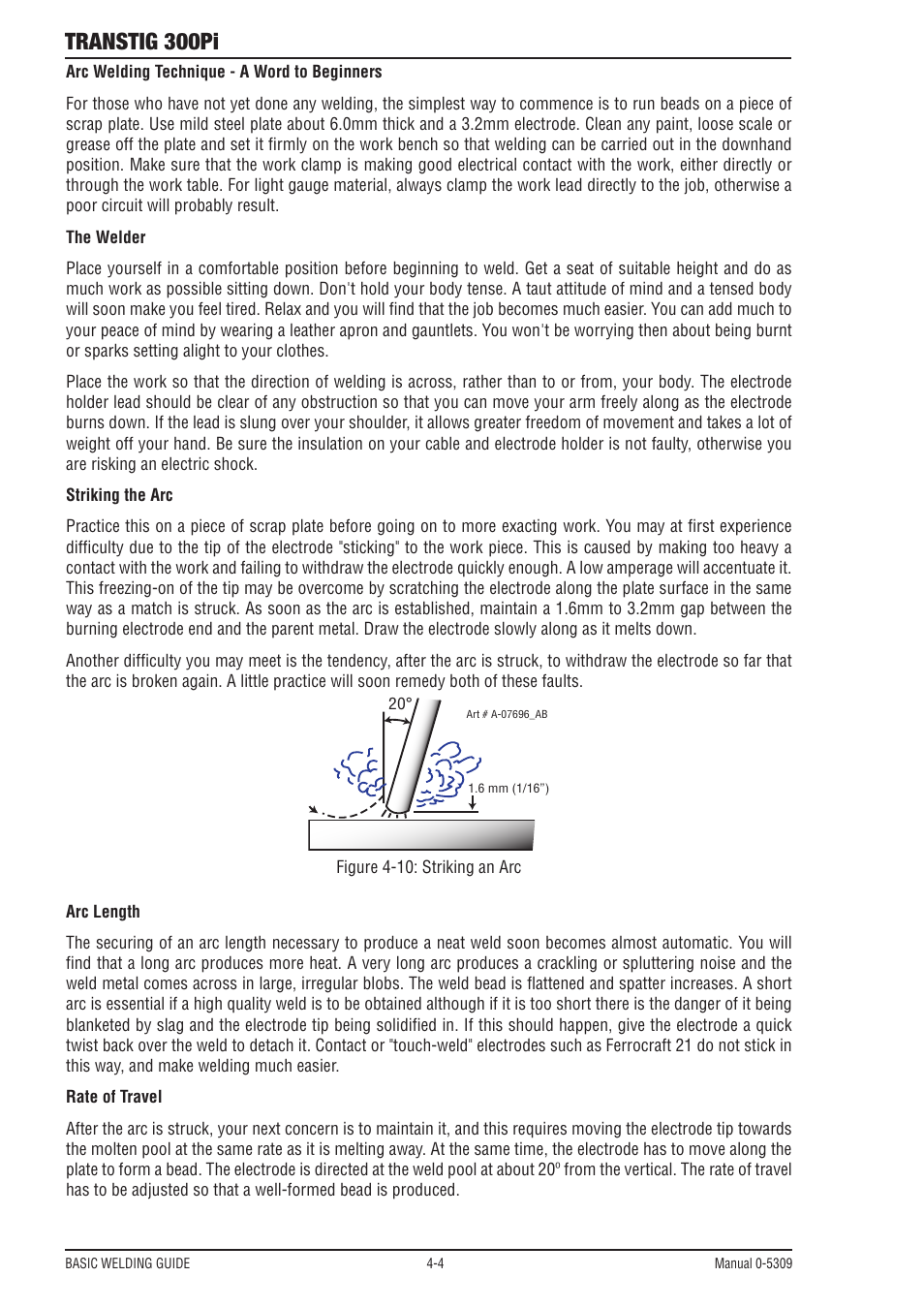 Transtig 300pi | Tweco 300Pi Transtig Welding Inverter User Manual | Page 42 / 72