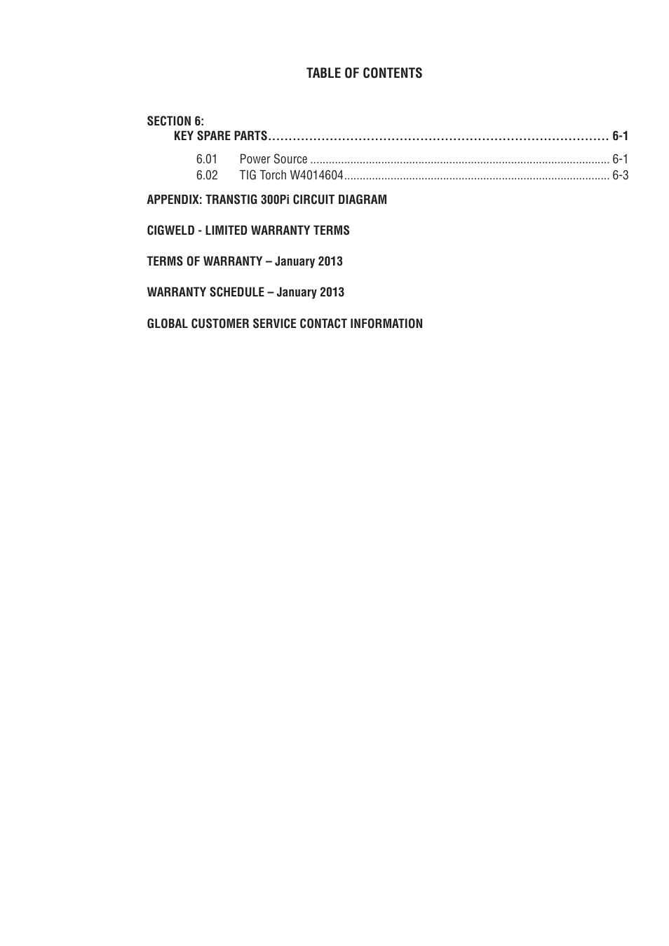 Tweco 300Pi Transtig Welding Inverter User Manual | Page 5 / 72