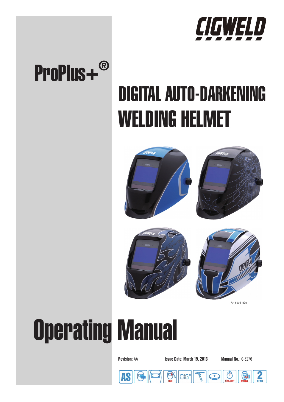 Tweco ProPlus Digital Auto-Darkening Welding Helmet User Manual | 24 pages