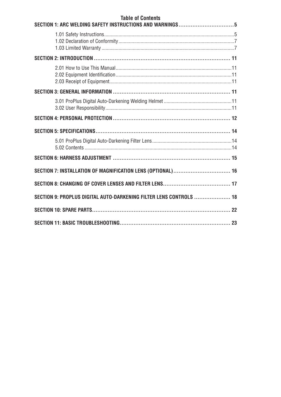 Tweco ProPlus Digital Auto-Darkening Welding Helmet User Manual | Page 4 / 24