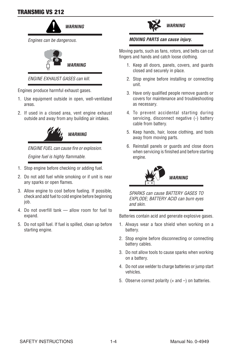 Transmig vs 212 | Tweco VS212 Wire Feeder User Manual | Page 10 / 50