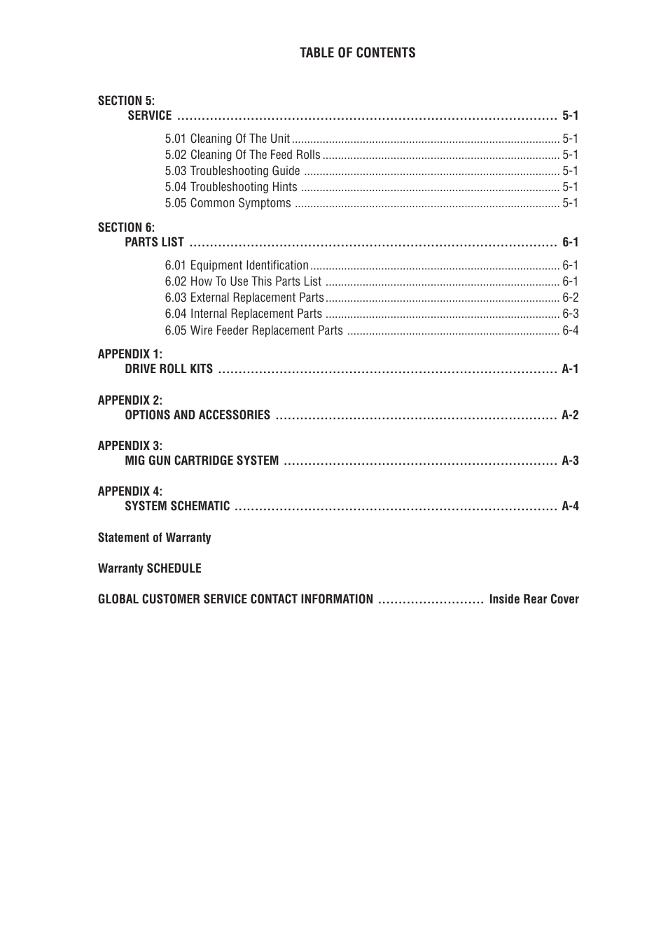 Tweco VS212 Wire Feeder User Manual | Page 6 / 50