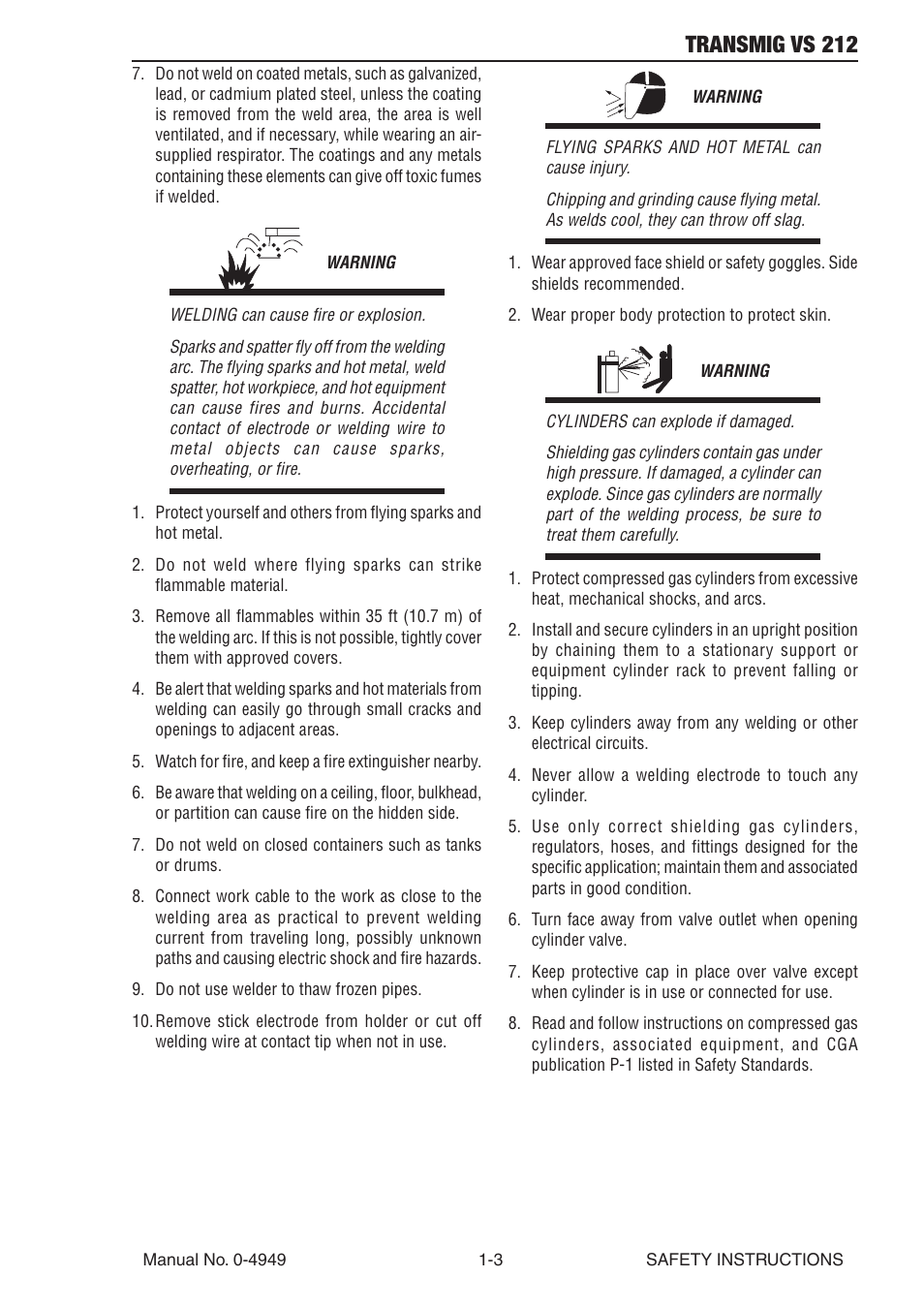 Transmig vs 212 | Tweco VS212 Wire Feeder User Manual | Page 9 / 50