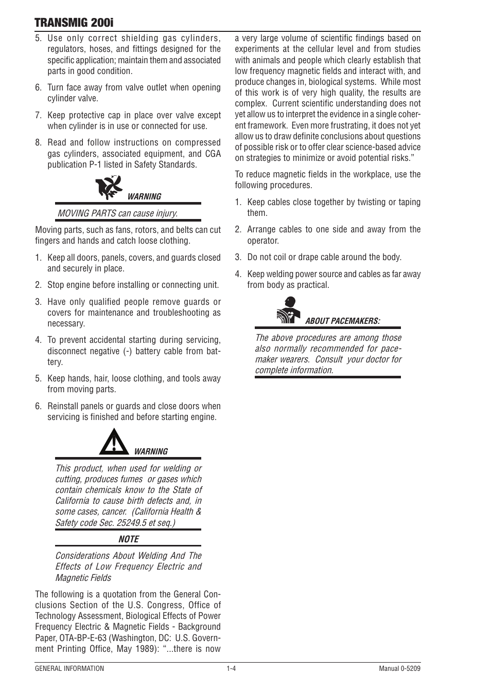 Transmig 200i | Tweco 200i Multi Process Welding Inverter User Manual | Page 10 / 82