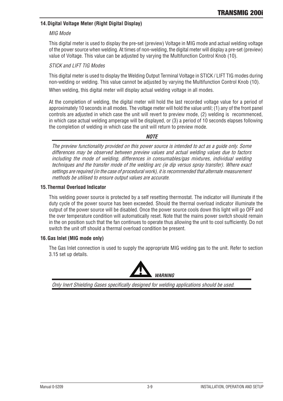 Transmig 200i | Tweco 200i Multi Process Welding Inverter User Manual | Page 27 / 82