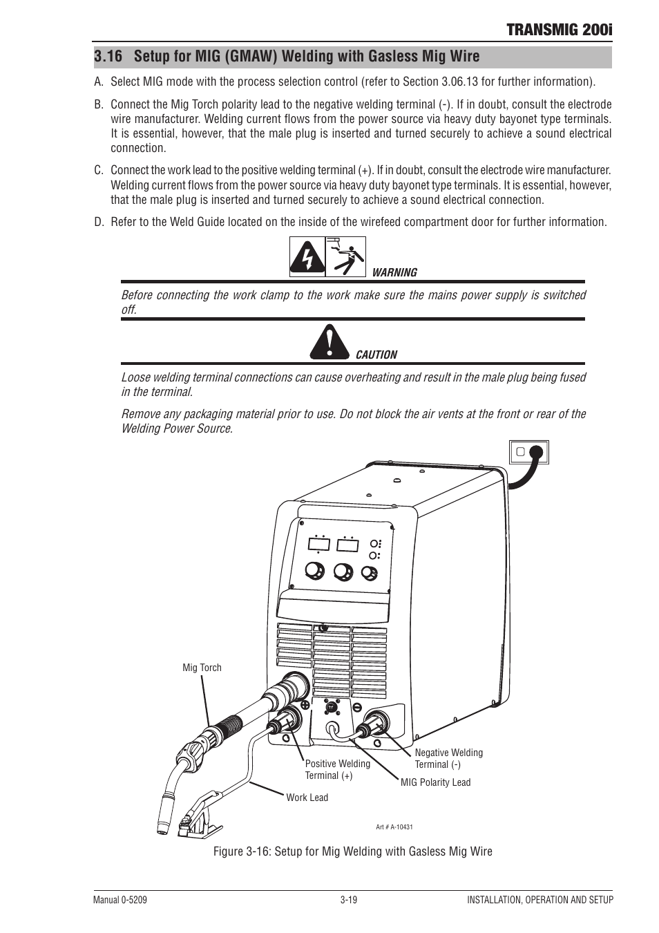 Transmig 200i | Tweco 200i Multi Process Welding Inverter User Manual | Page 37 / 82