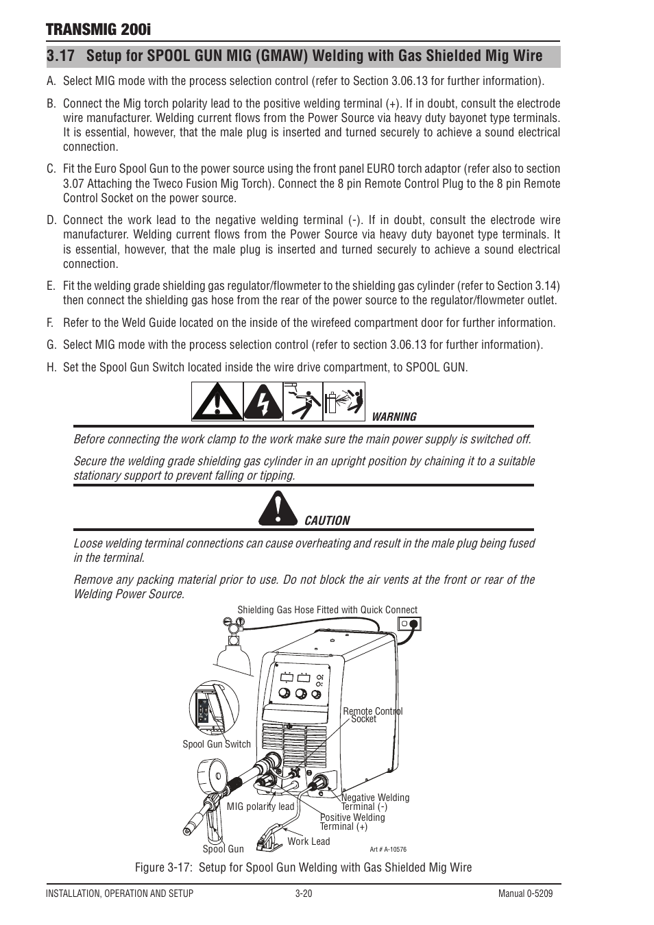 Transmig 200i | Tweco 200i Multi Process Welding Inverter User Manual | Page 38 / 82