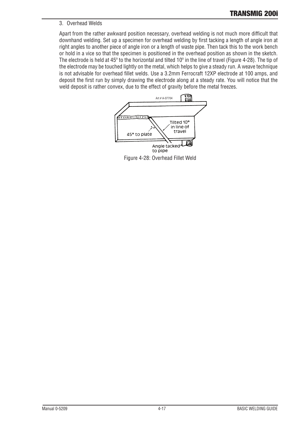 Transmig 200i | Tweco 200i Multi Process Welding Inverter User Manual | Page 57 / 82