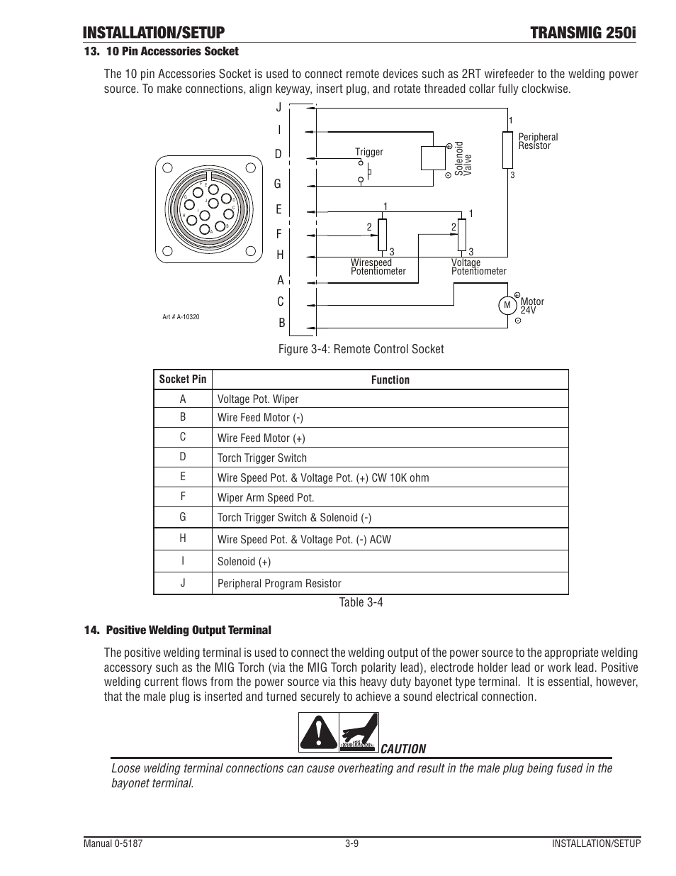 Installation/setup transmig 250i | Tweco 250i Multi Process Welding Inverter 2RT Wire Feeder User Manual | Page 27 / 100